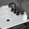 Kingston Brass VWP3122W8A0 31" Ceramic Console Sink (8", 3-Hole), White/Matte Black VWP3122W8A0 - alternate 5